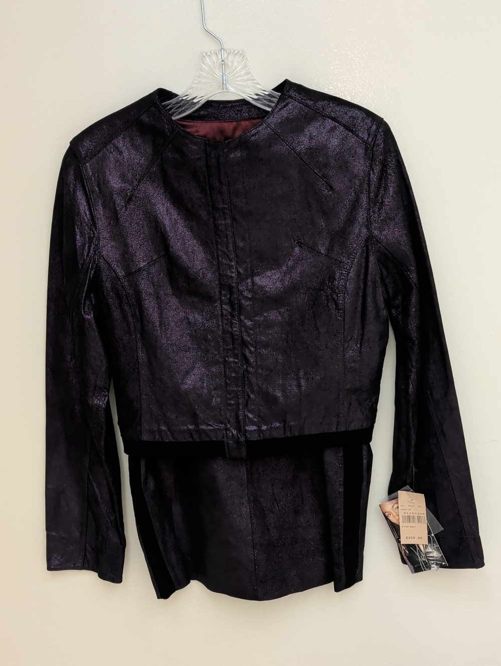 Shimmery Aubergine Suede NWT Suit